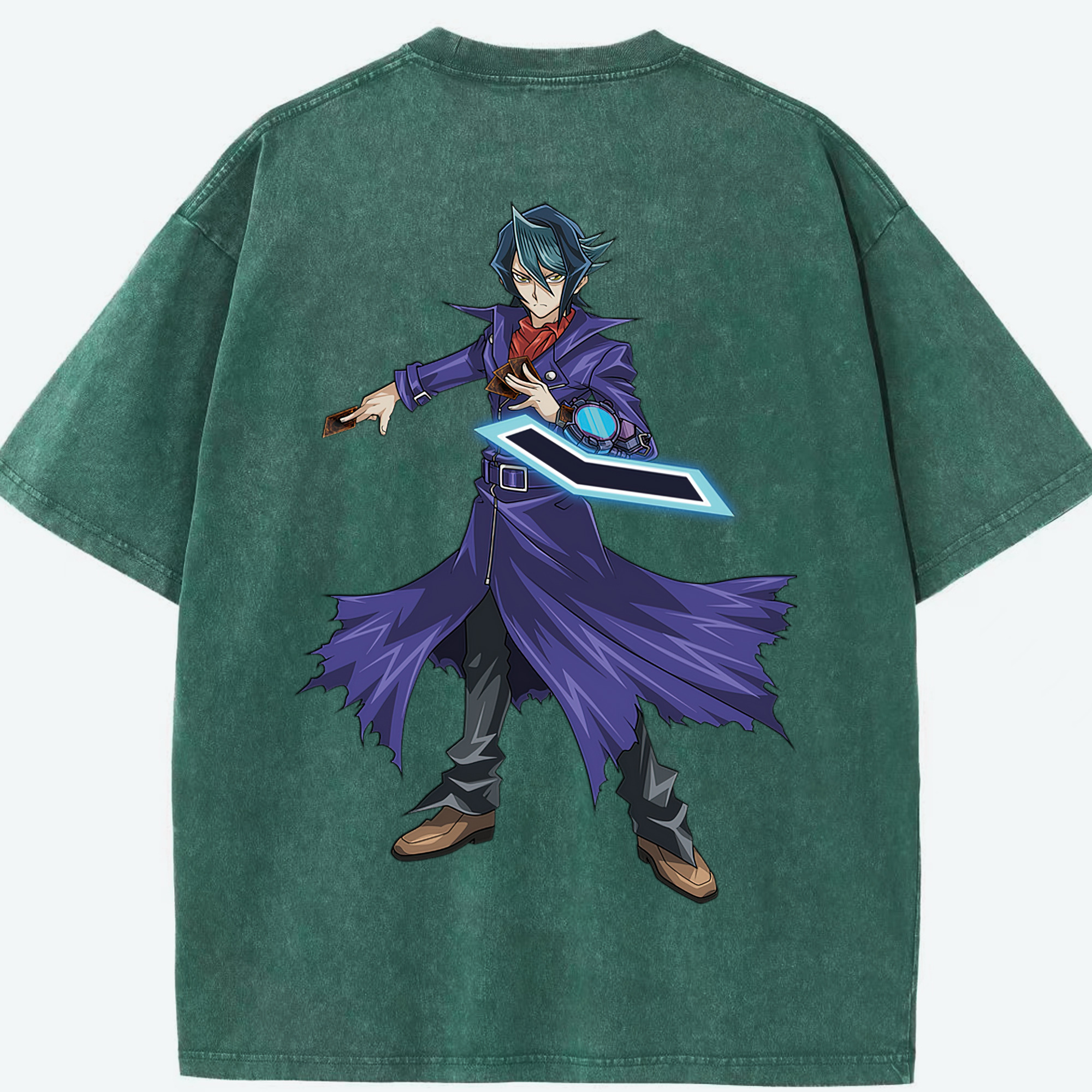 （画像用） 遊☆戯☆王 Yu-Gi-Oh! 綿100% ヴィンテージ風 半袖Tシャツ（背面プリント）